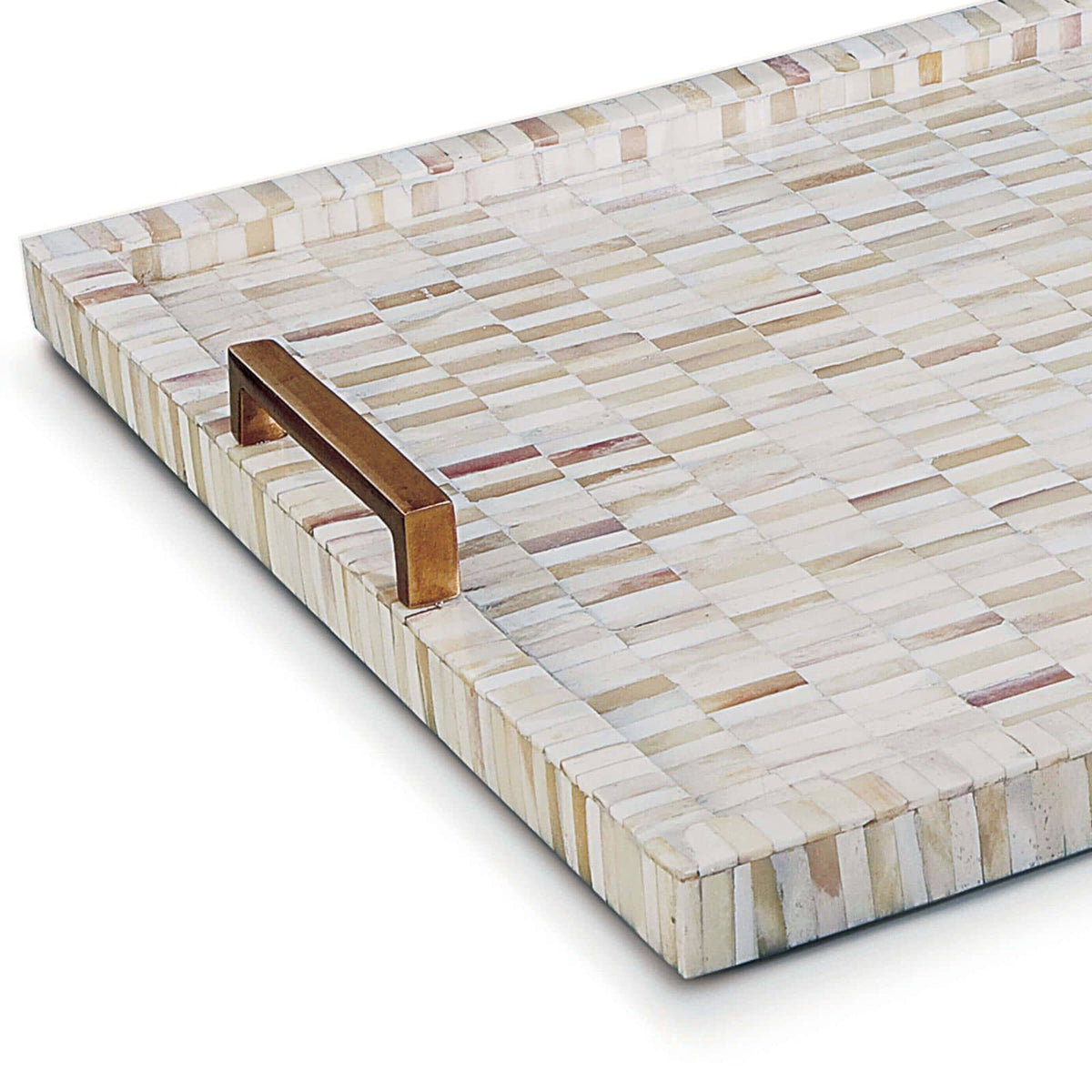 Regina Andrew Multi-Tone Bone & Brass Tray Serving Trays 20-1039
