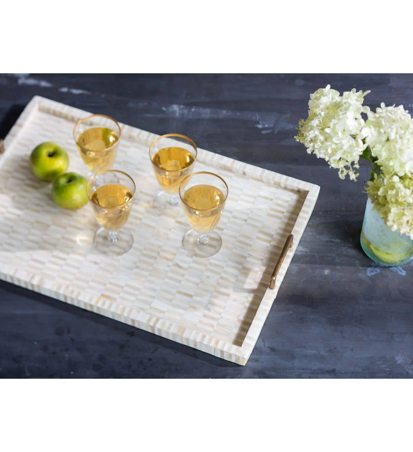 Regina Andrew Multi-Tone Bone & Brass Tray - secondary
