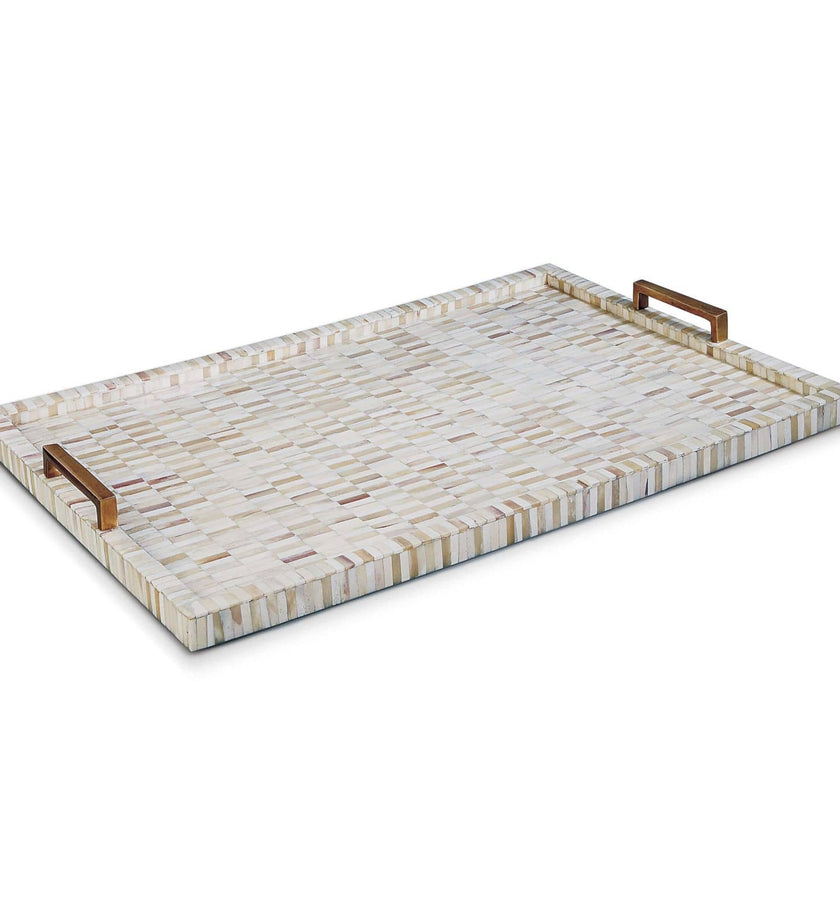 Regina Andrew Multi-Tone Bone & Brass Tray