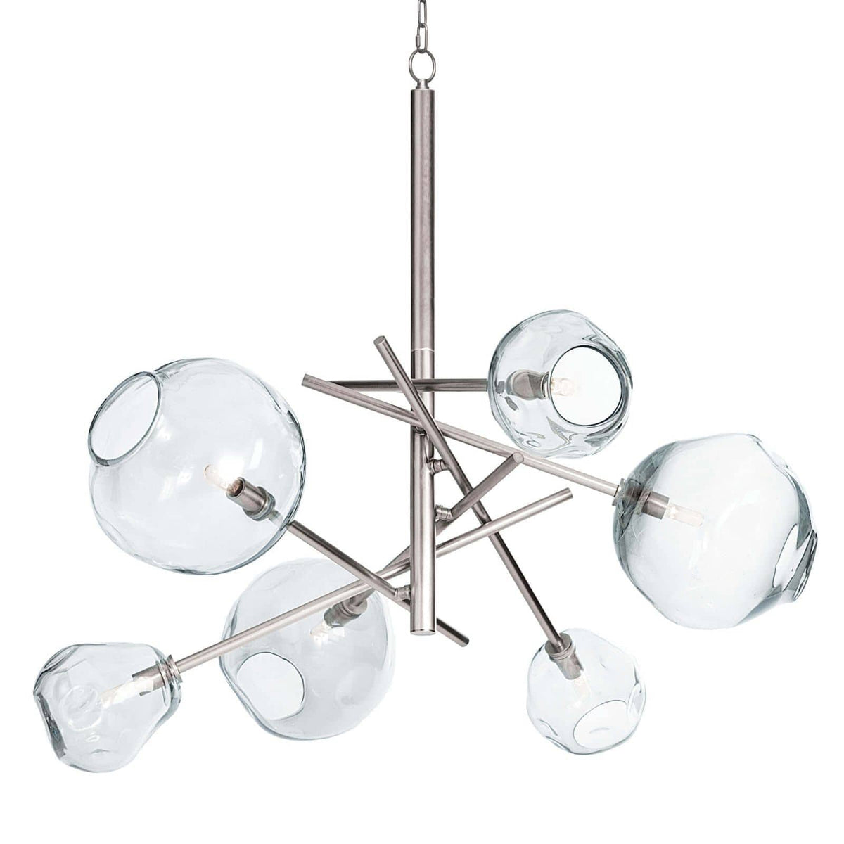 Regina Andrew Nickel Molten Chandelier Lighting 16-1089PN