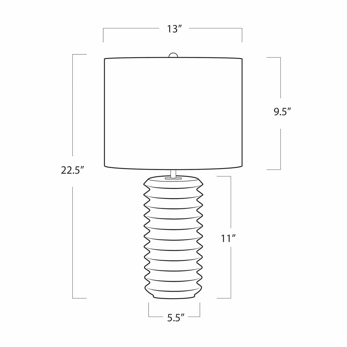 Regina Andrew Noir Column Travertine Lamp Table Lamps 13-1587