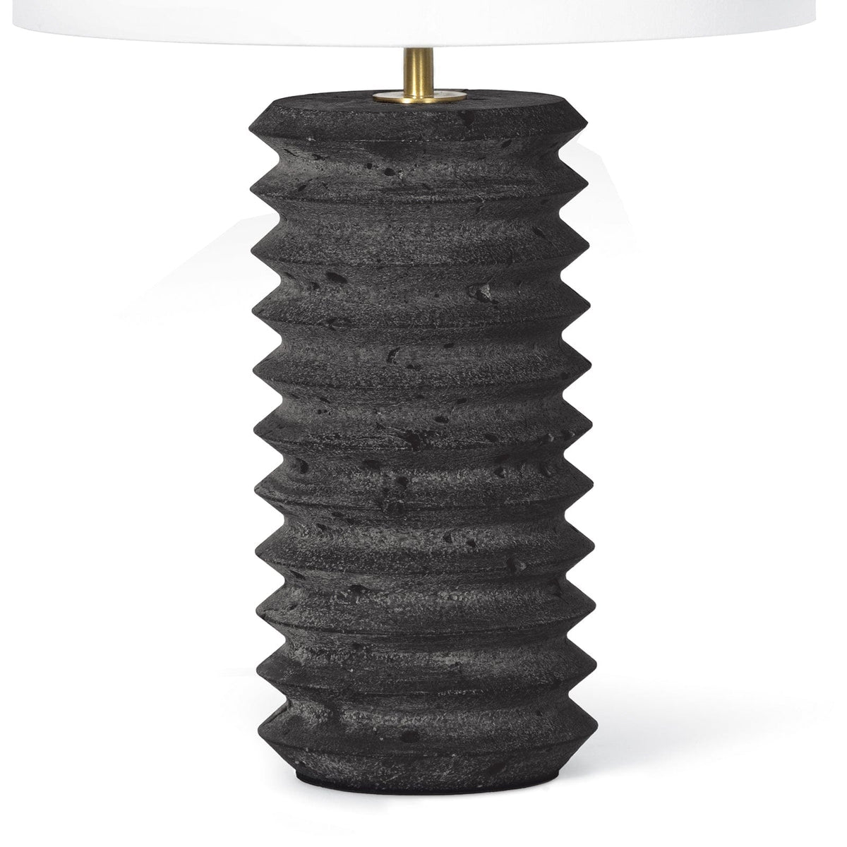 Regina Andrew Noir Column Travertine Lamp Table Lamps 13-1587