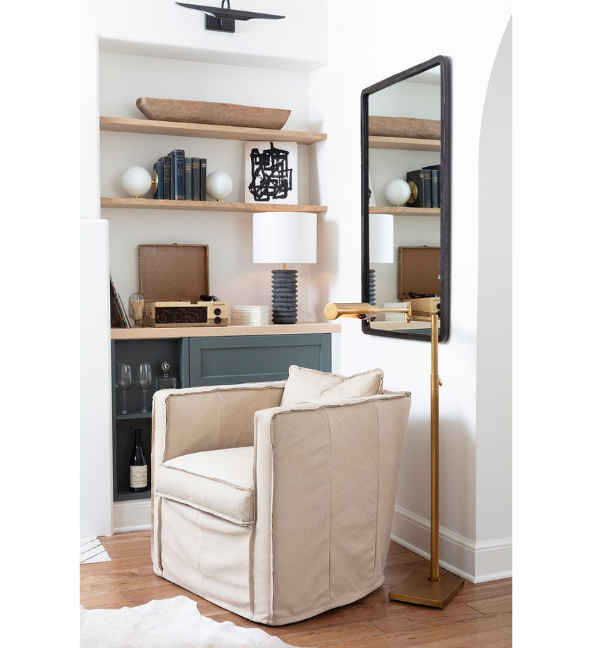 Regina Andrew Noir Column Travertine Lamp - secondary