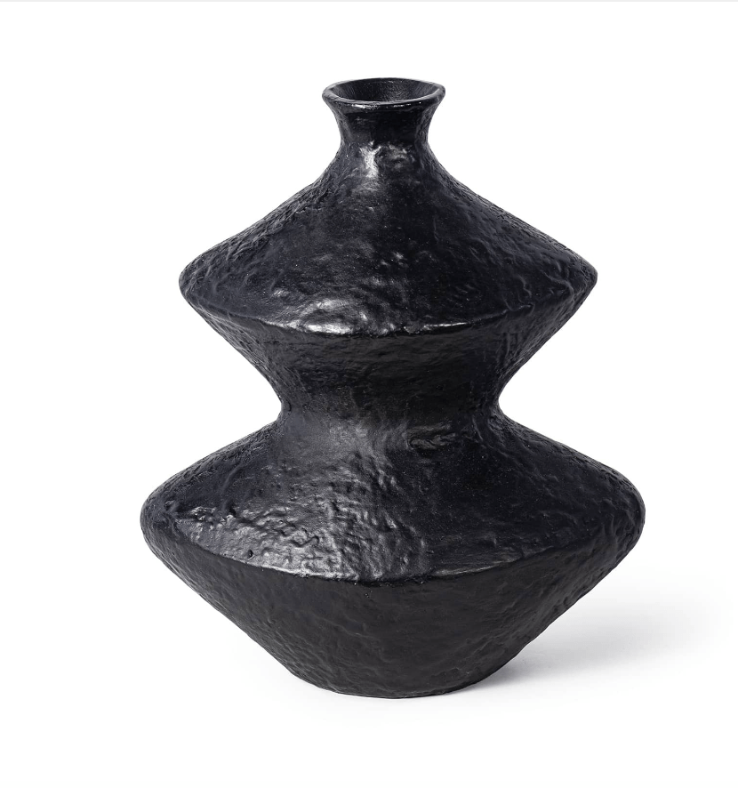 Regina Andrew Poe Metal Vase Vases 20-1444BLK