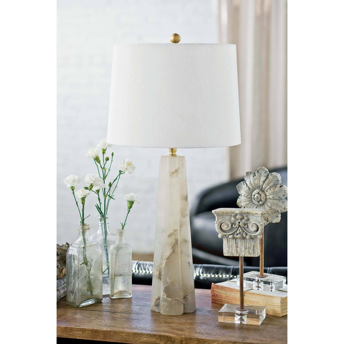 Regina Andrew Quatrefoil Alabaster Table Lamp Table Lamps