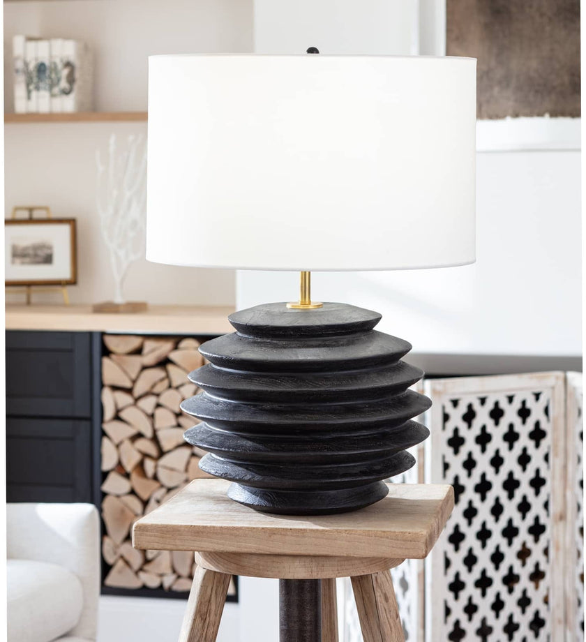 Regina Andrew Round Accordian Table Lamp Black - secondary