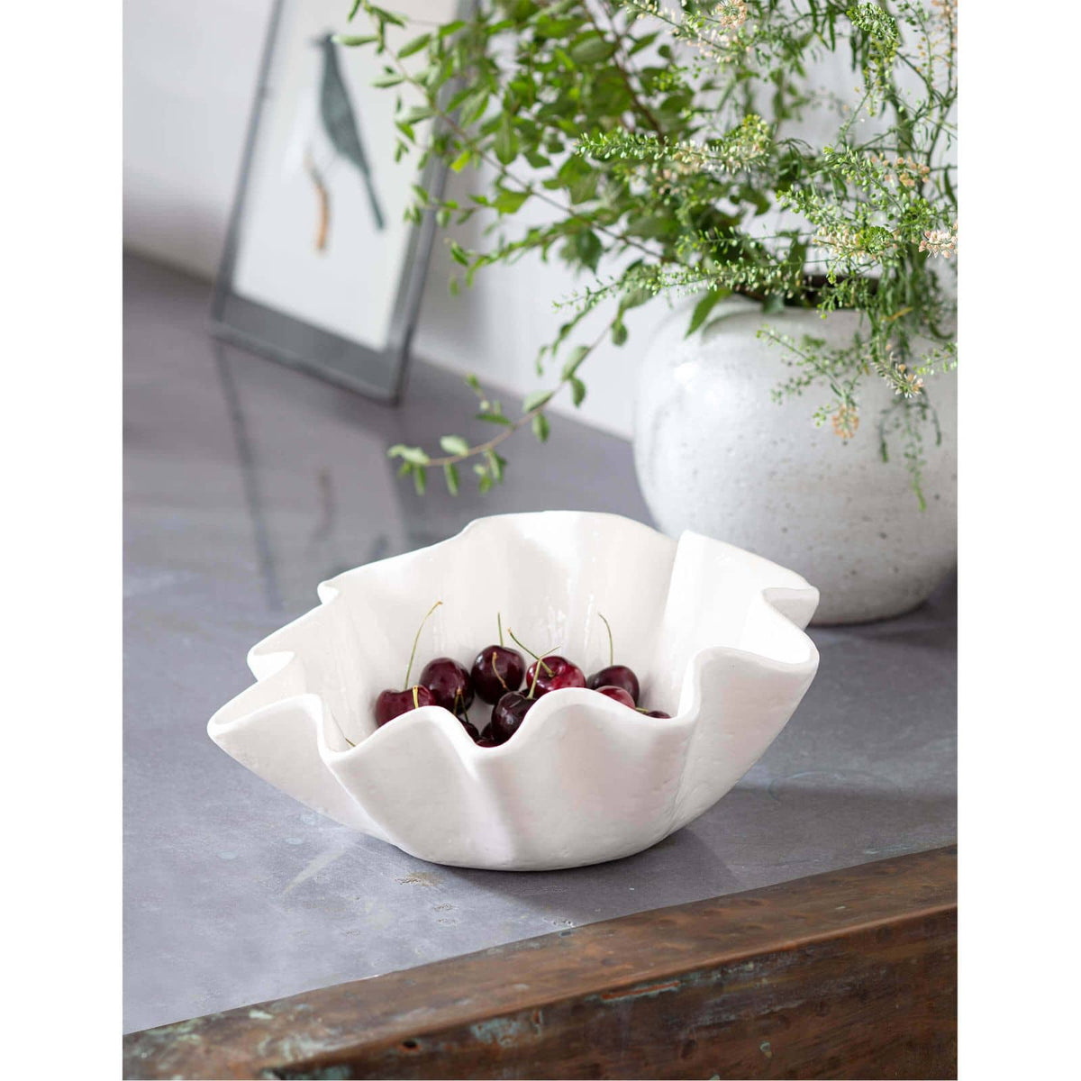 Regina Andrew Ruffle Ceramic Bowl Bowls