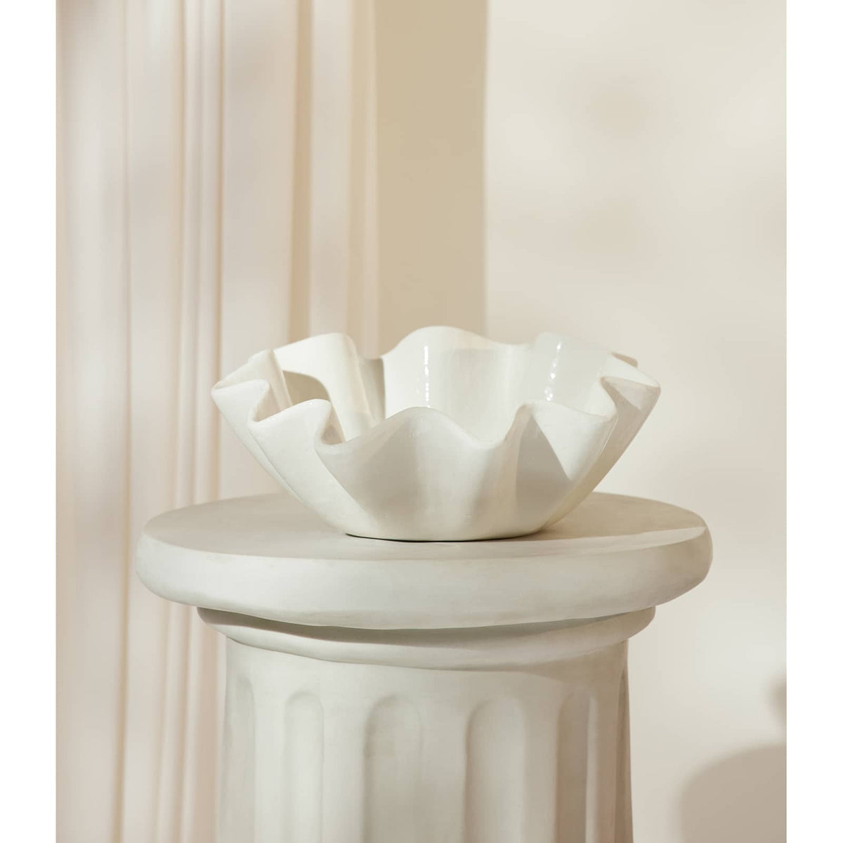 Regina Andrew Ruffle Ceramic Bowl Bowls