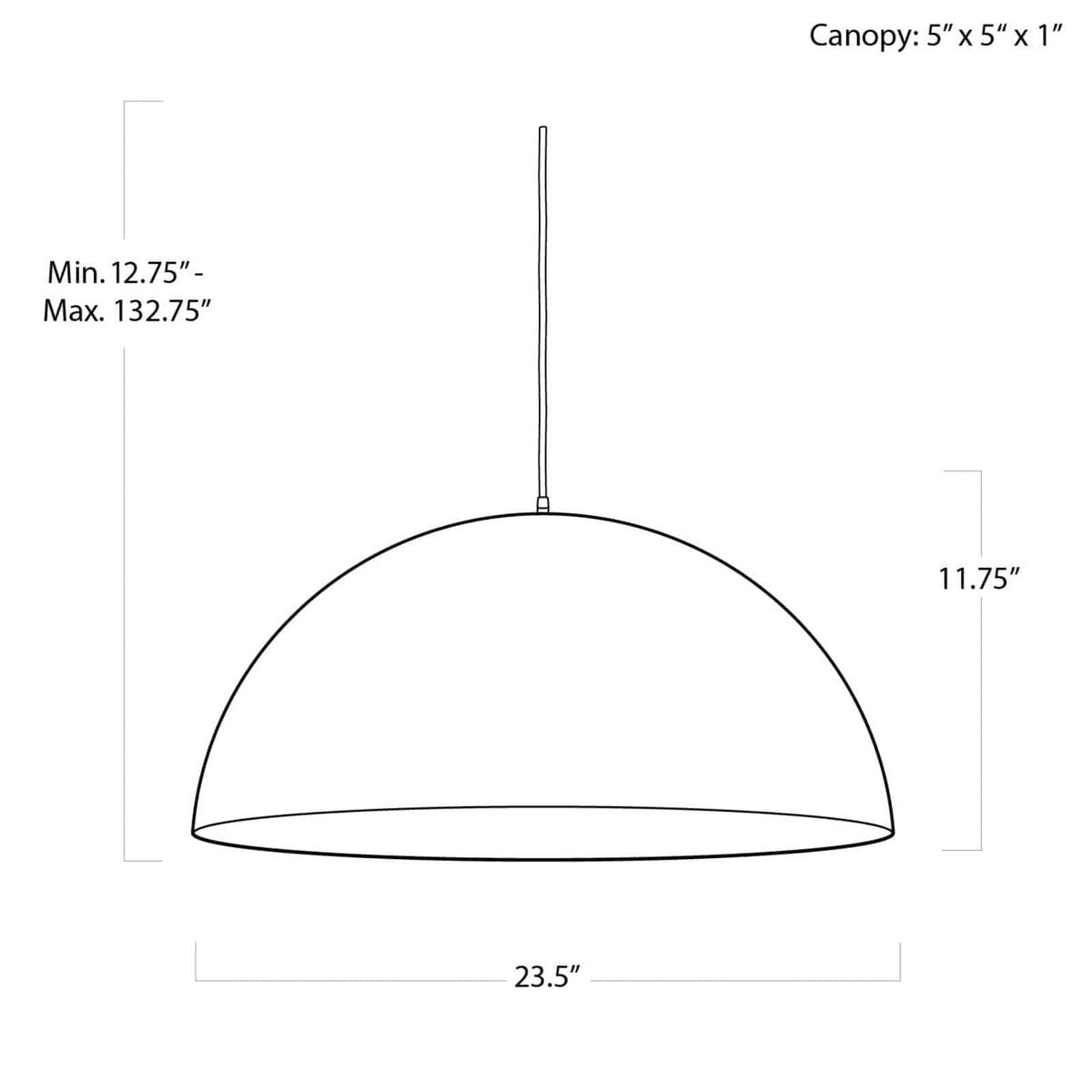 Regina Andrew Sigmund Pendant- White Lighting