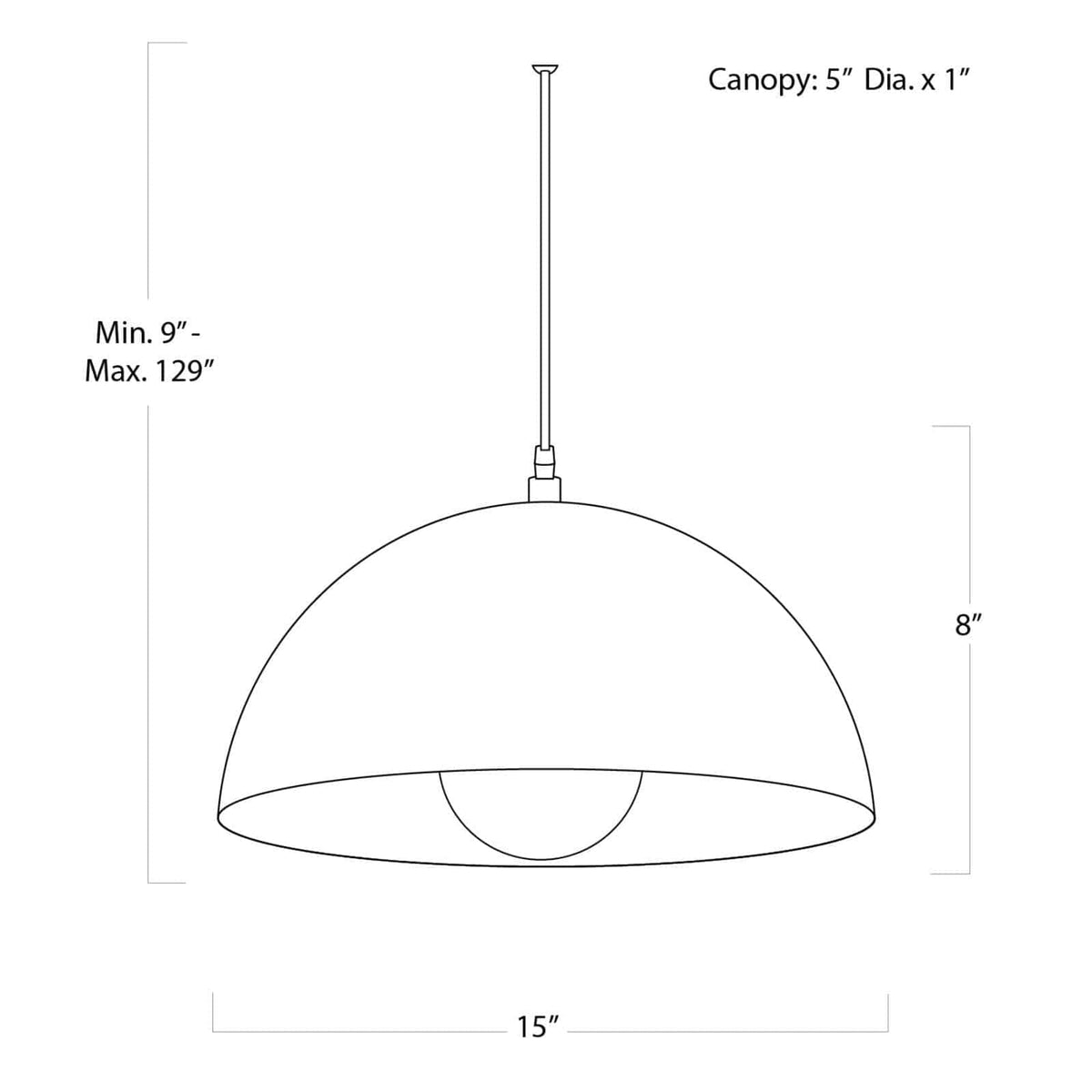 Regina Andrew Sigmund Pendant- White Lighting