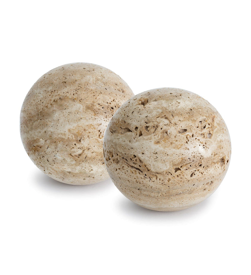 Regina Andrew Sloane Travertine Bookend Set