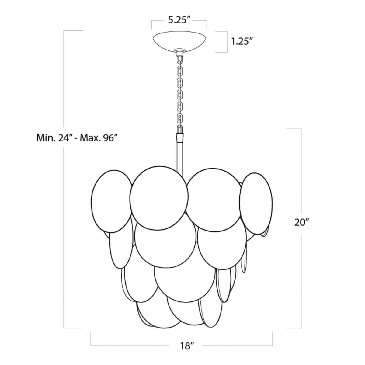 Regina Andrew Solstice Chandelier Lighting 16-1304BI