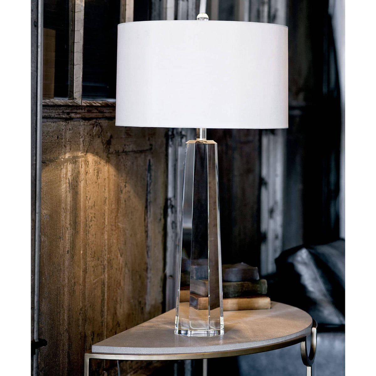 Regina Andrew Tapered Hex Crystal Table Lamp Table Lamps 13-1174