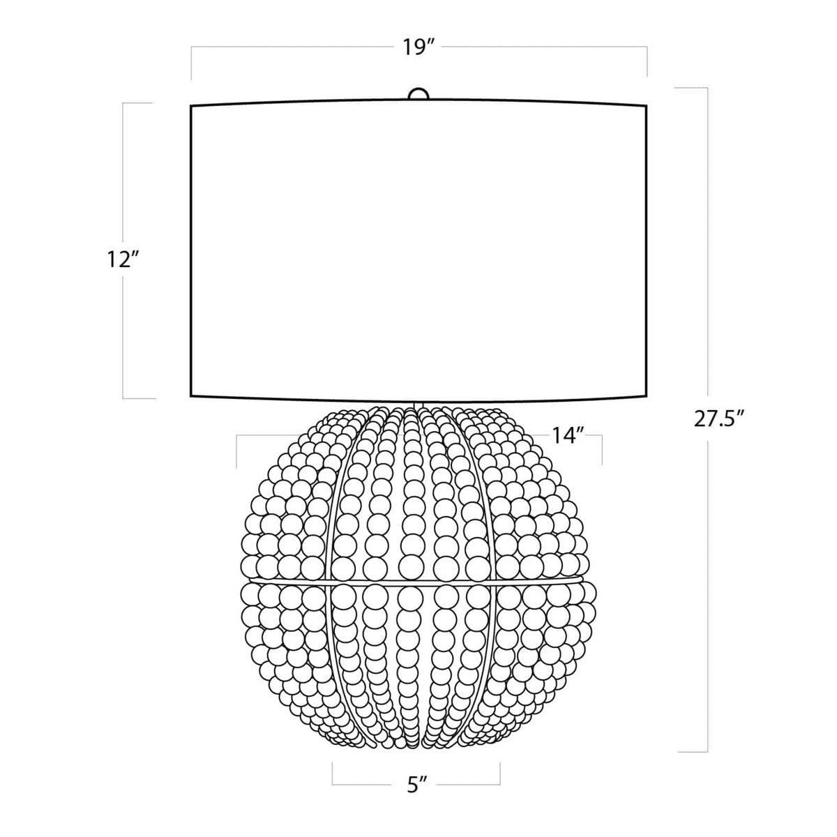 Regina Andrew Tropez Table Lamp Table Lamps 13-1349GRY