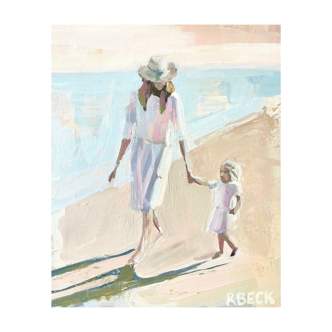Ryan Beck Mother + Child On The Beach Artwork