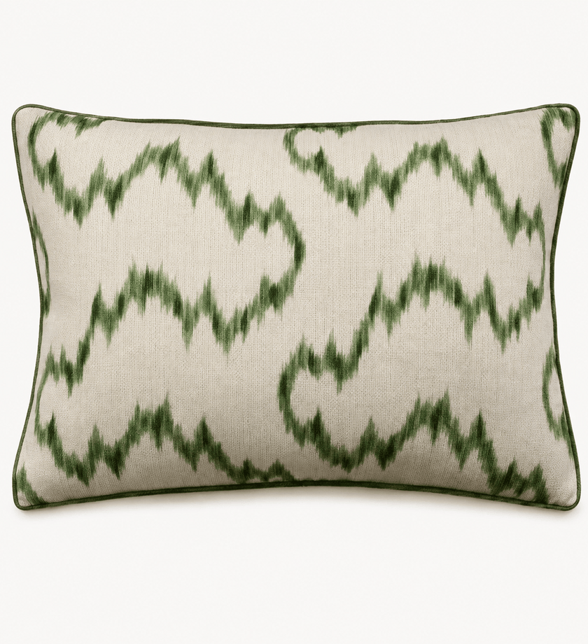 Mallorcan Ikat Pillow - Leaf - secondary