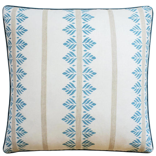 Ryan Studio 22 x 22 Fern Stripe Pillow Spa Blue Pillows 133-3201
