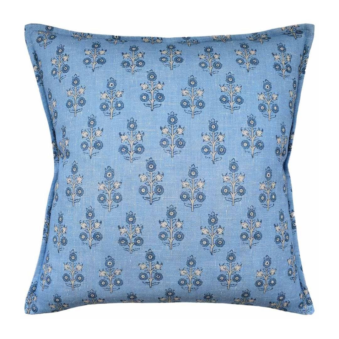 Ryan Studio Blue / 22 x 22 Poppy Sprig Pillow Pillows 133-3742