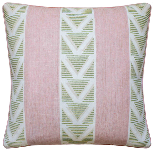 Ryan Studio Burton Stripe Blush/Green Pillow Pillows