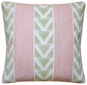 Ryan Studio Burton Stripe Blush/Green Pillow Pillows