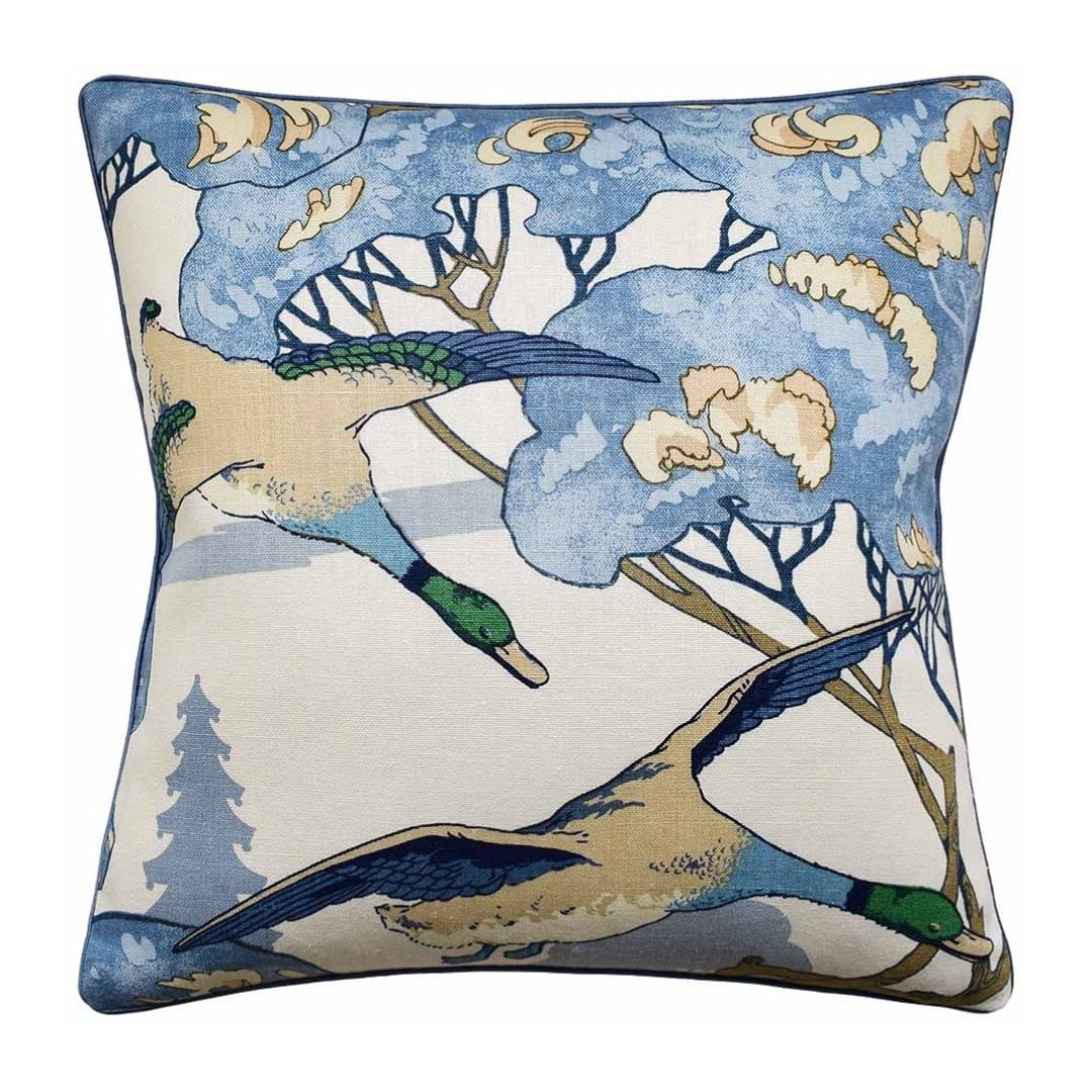 Ryan Studio Flying Ducks Pillow - Blue Pillows