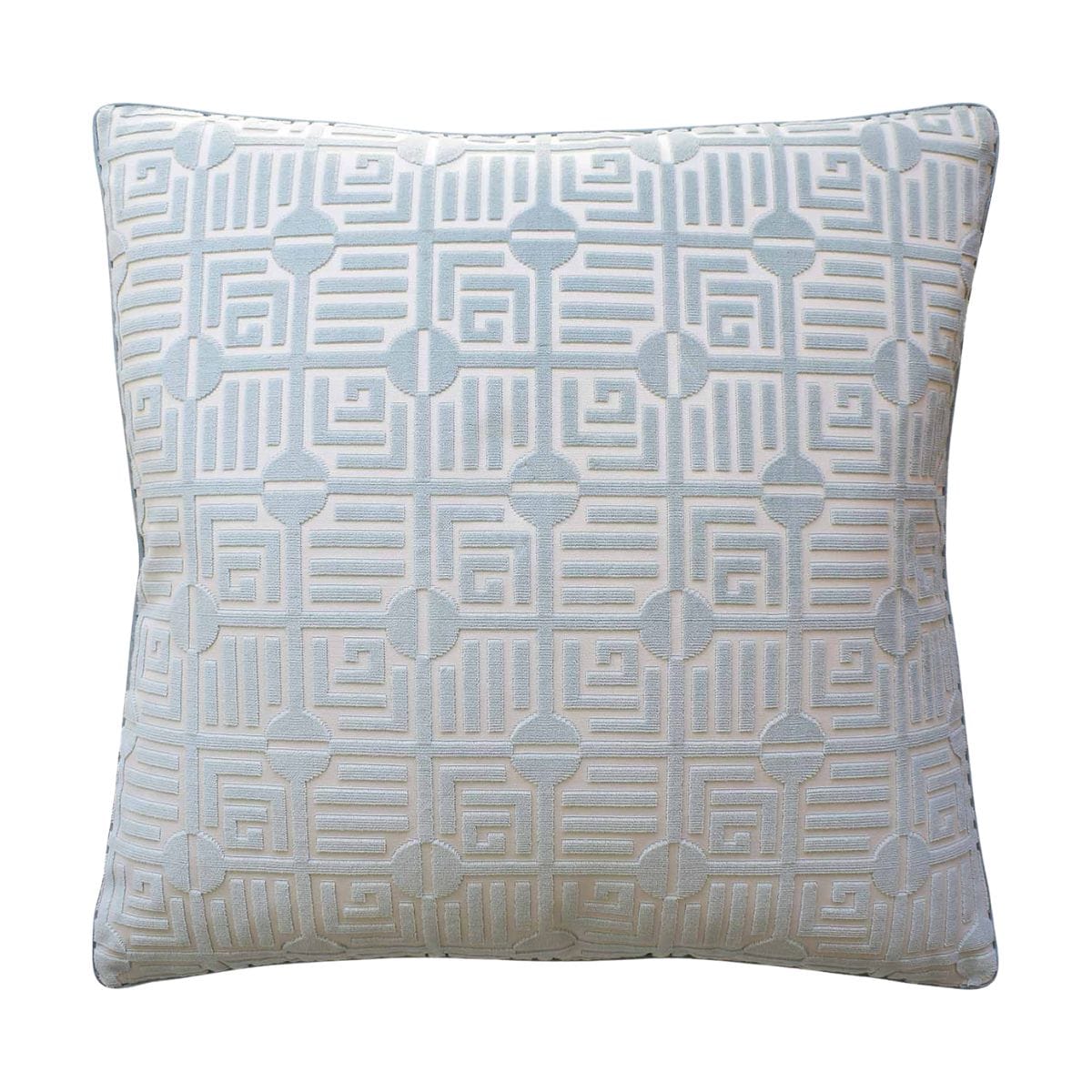 Ryan Studio Labyrinth Velvet Pillow - Mist Throw Pillows 133-3576