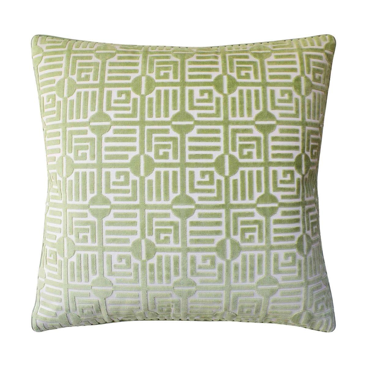 Ryan Studio Labyrinth Velvet Pillow - Sage Throw Pillows 133-3578