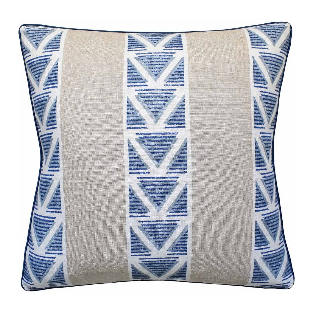 Ryan Studio Linen Navy / 22 x 22 Burton Stripe Pillow Pillows 133-3354