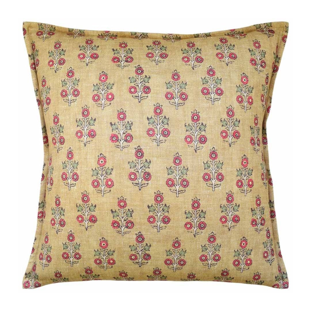Ryan Studio Ochre / 22 x 22 Poppy Sprig Pillow Pillows 133-3746