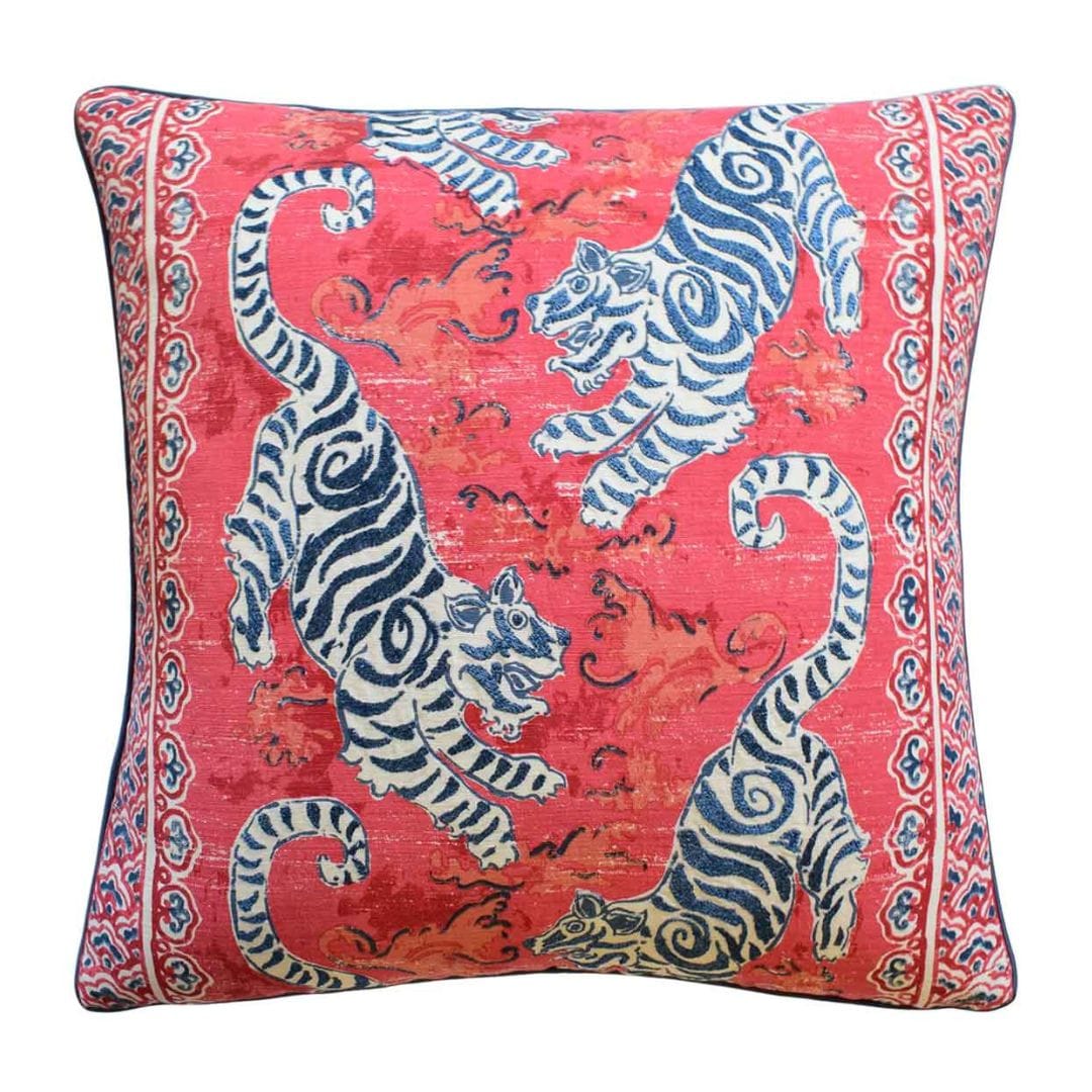 Ryan Studio Red / 22 x 22 Bongol Print Pillow Pillows 133-3084