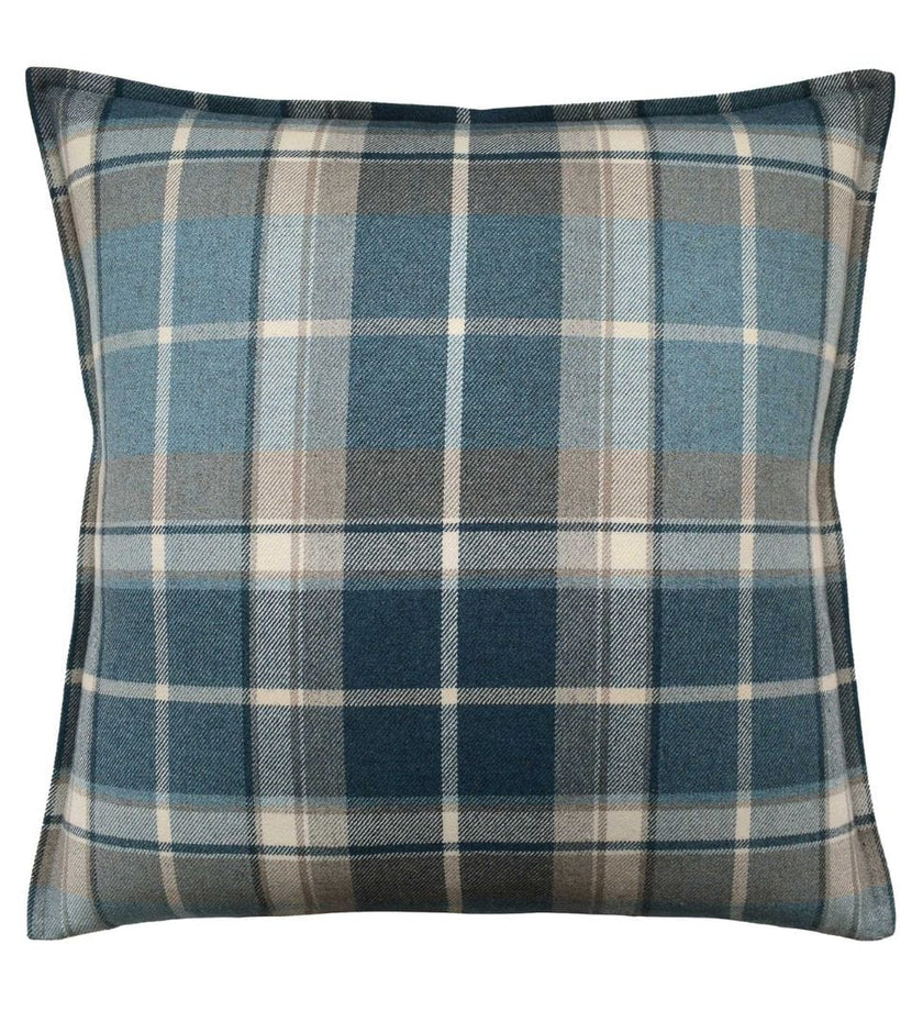 Scot's Plaid Pillow - Spa Blue