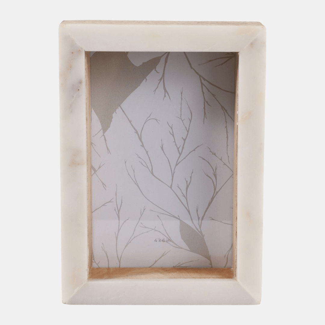 Sagebrook Home 4x6 Marble Block Photo Frame Picture Frames 22882-01