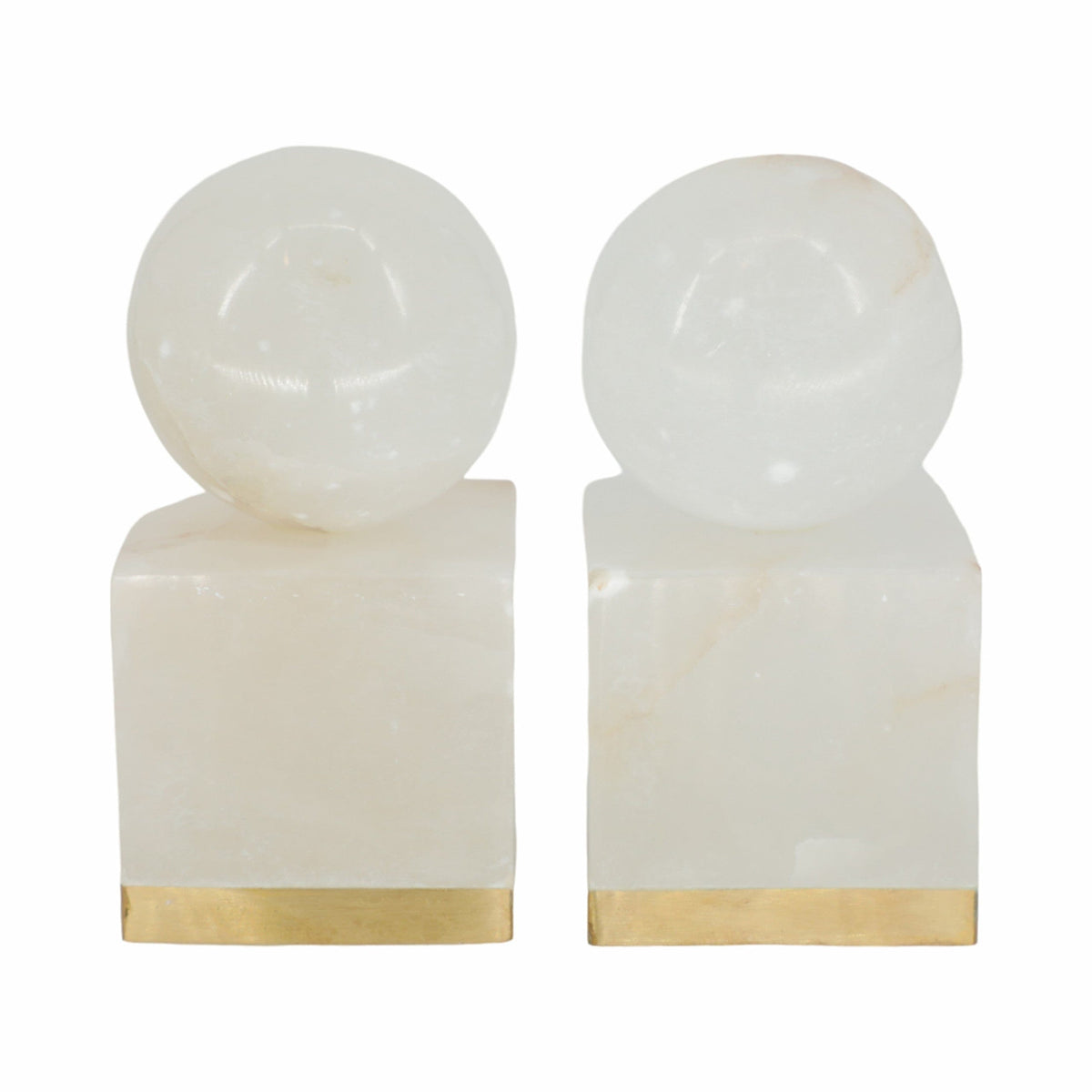 Sagebrook Home Alabaster Orb on Base Decorative Objects EV19386