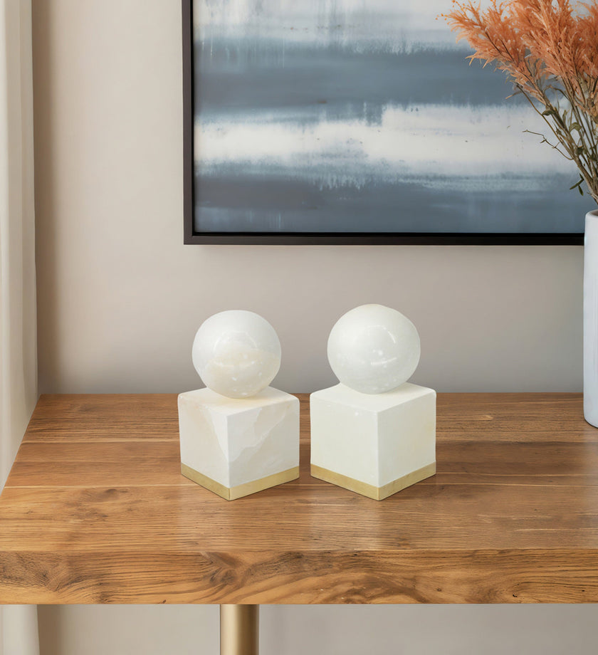 Alabaster Orb on Base - secondary