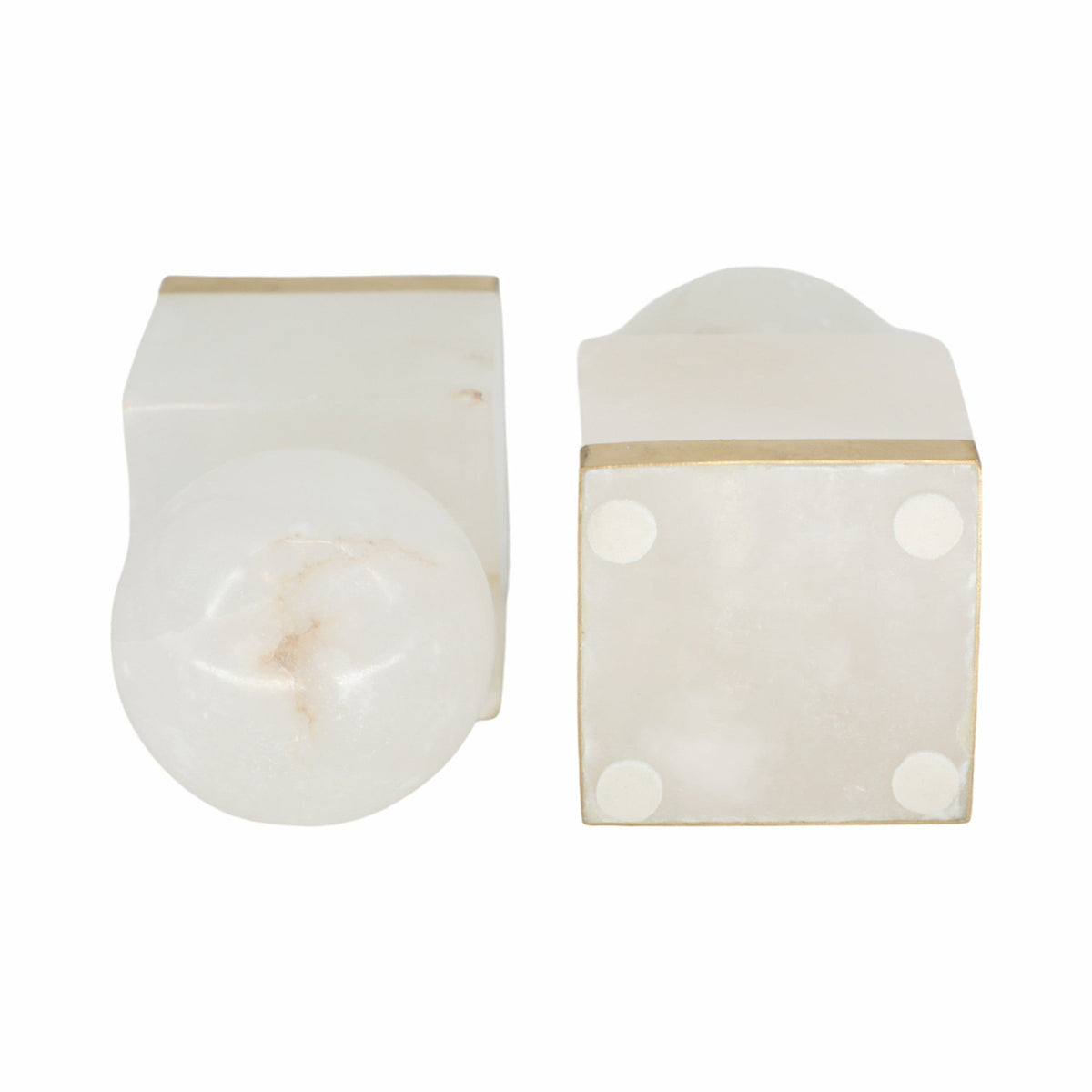 Sagebrook Home Alabaster Orb on Base Decorative Objects EV19386