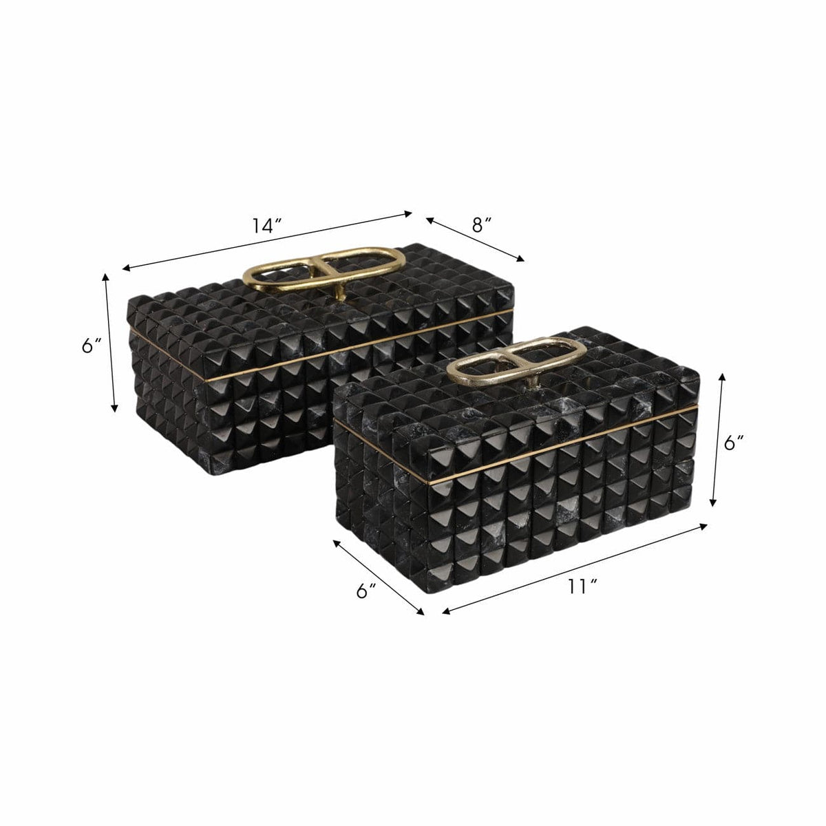 Sagebrook Home Bente Resin Box Accent Boxes