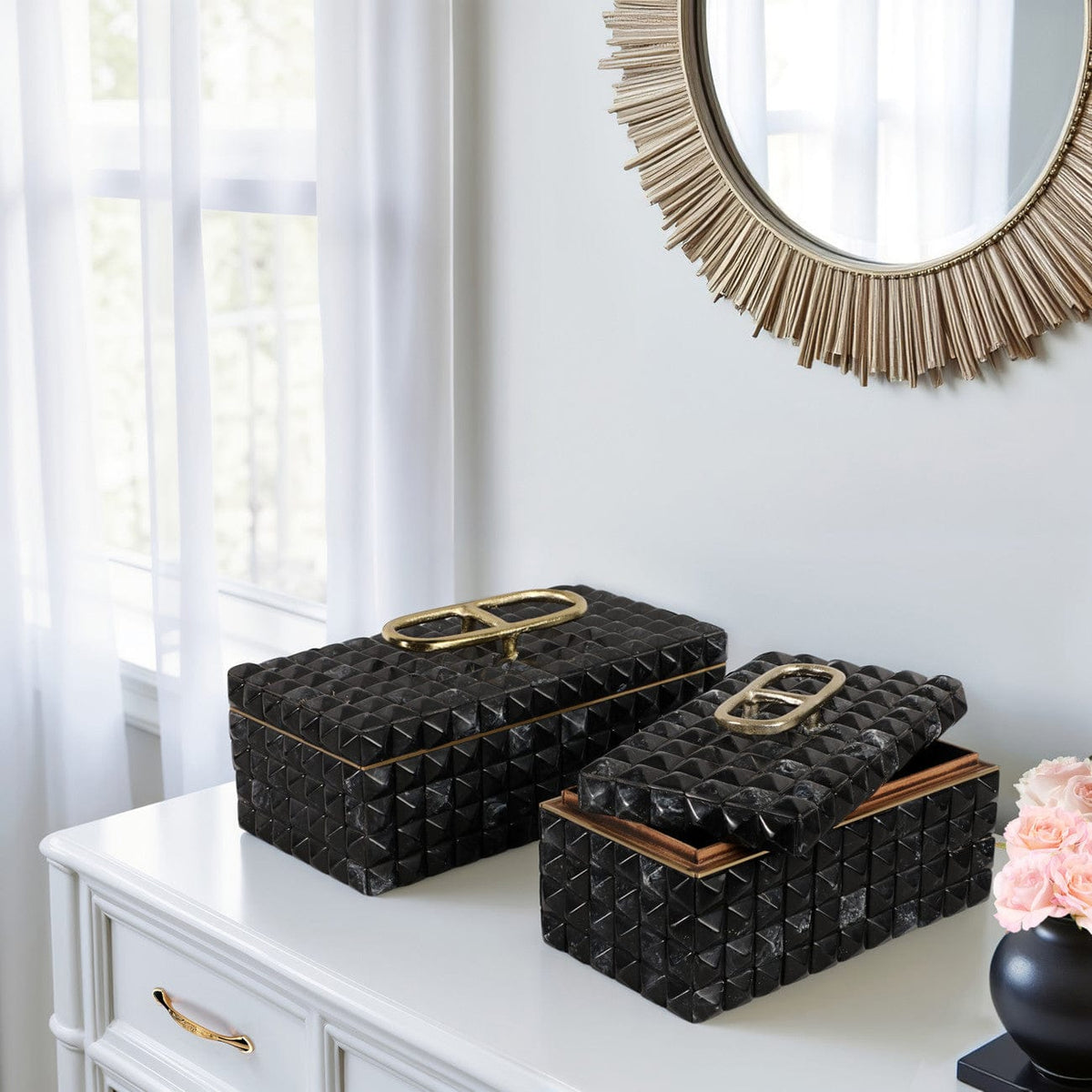 Sagebrook Home Bente Resin Box Accent Boxes