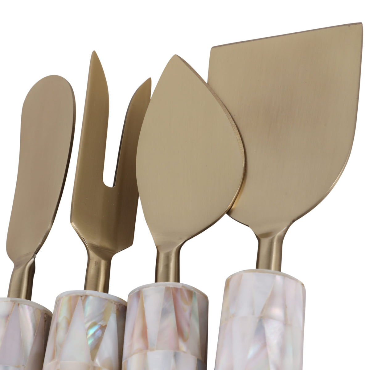 Sagebrook Home Bronsonton Set Of 4 White Serveware Utensil Sets EV23518