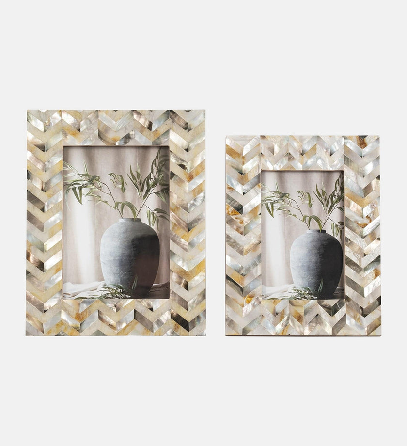 Capiz Chevron Photo Frame - secondary