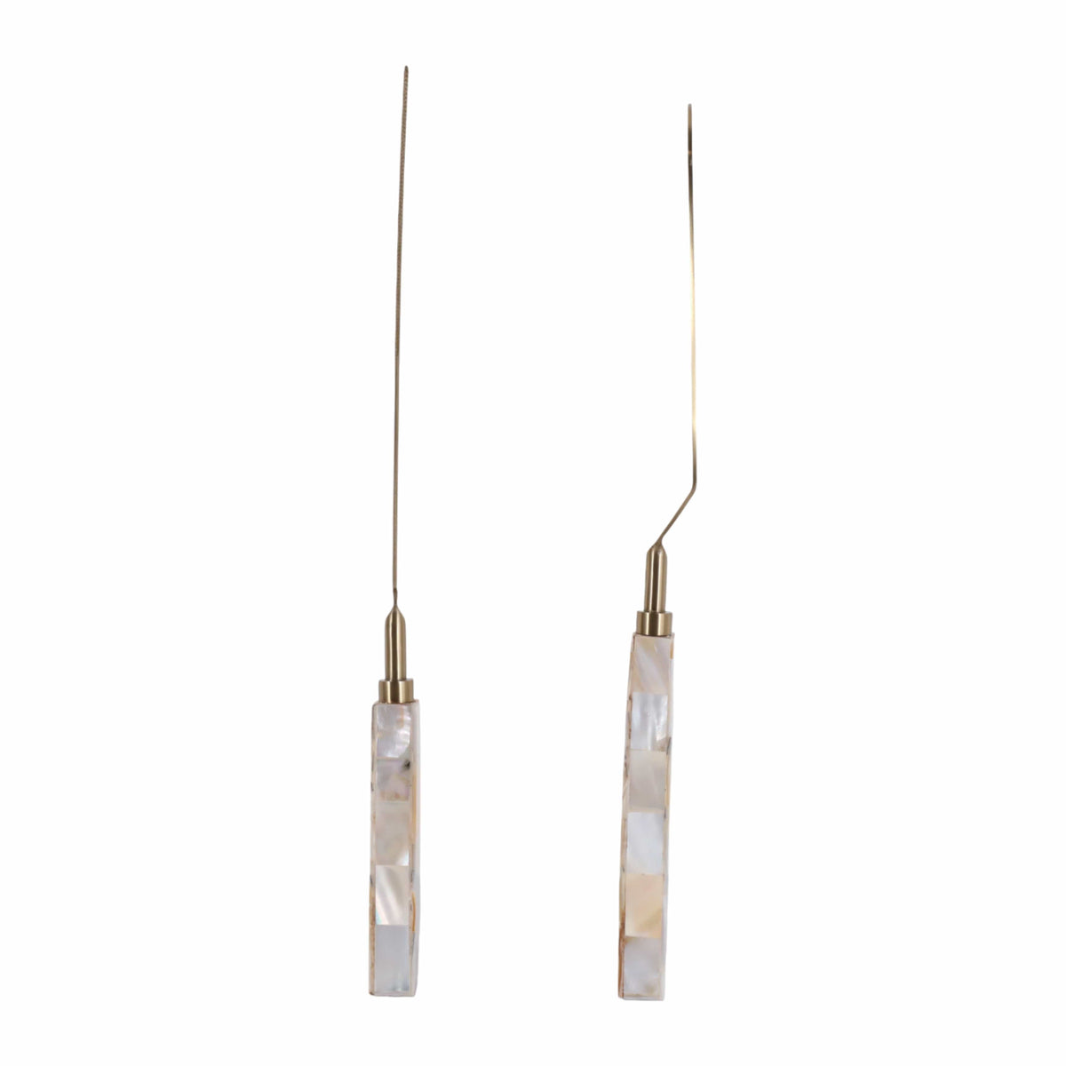 Sagebrook Home Carvermoor Set of 2 White Serveware Utensil Sets EV23515-02