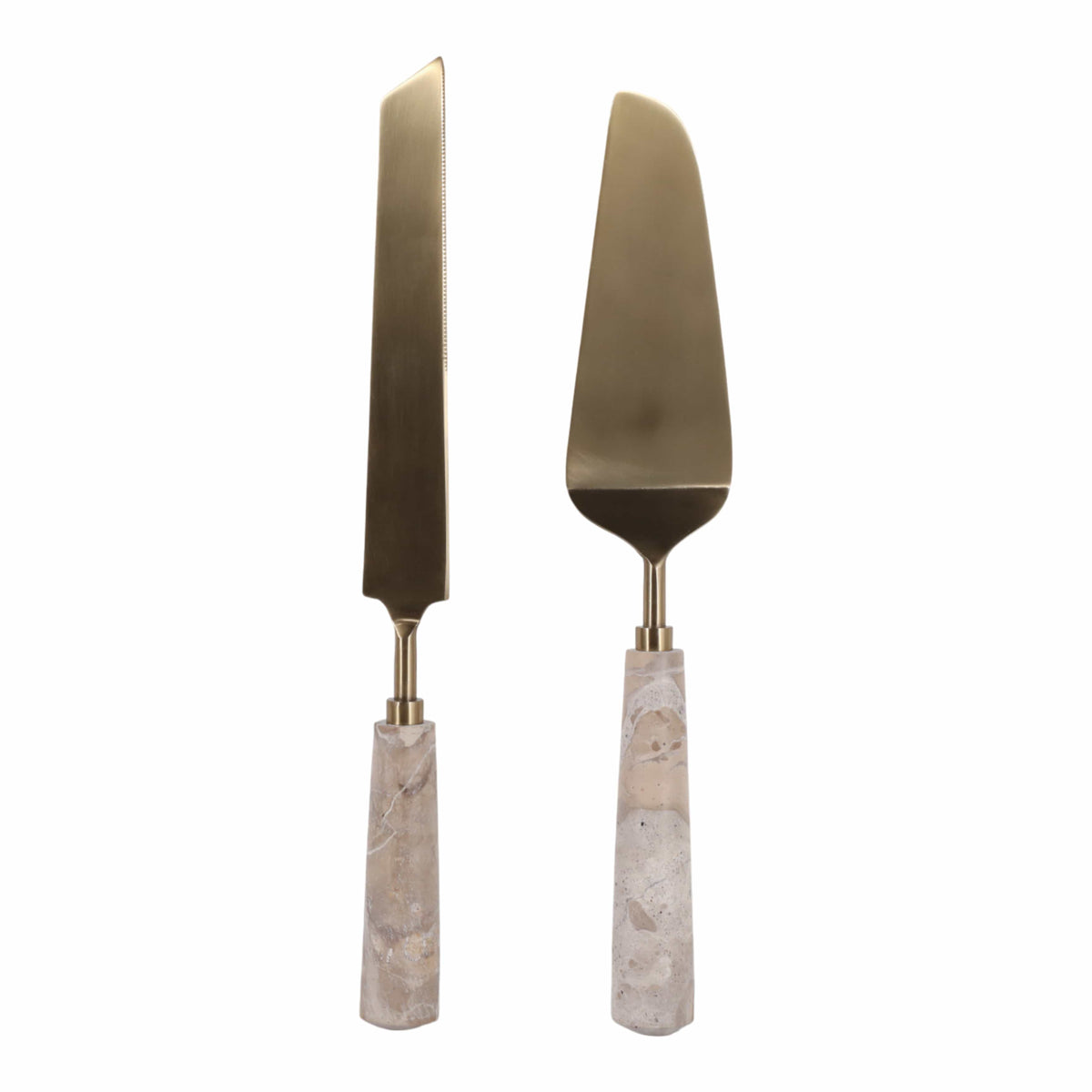 Sagebrook Home Carvermoor Set of 2 White Serveware Utensil Sets EV23515-02