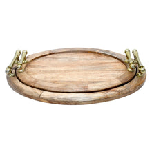 Sagebrook Home Clyde Wood Tray Decorative Trays