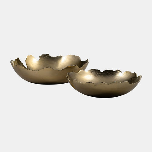 Sagebrook Home Copy of Organic Gold Metal Bowl Decorative Bowls