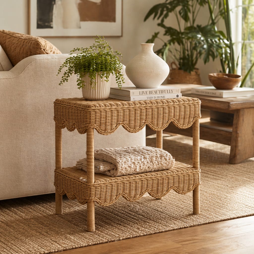 Sagebrook Home Corwinlake Tan Table Side Table 23812