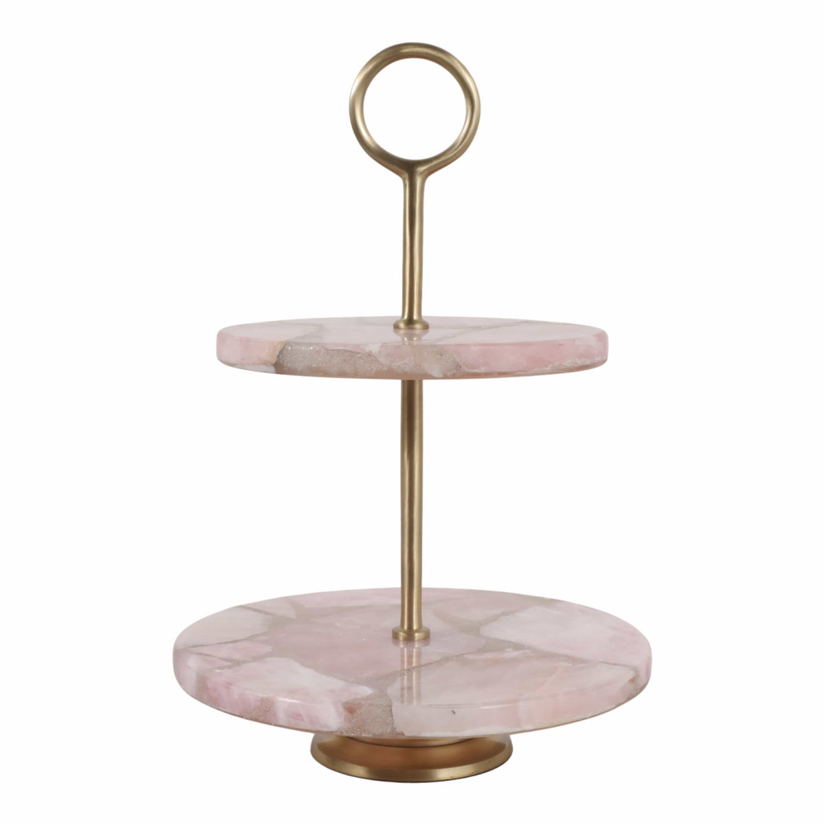 Sagebrook Home Doyleoak Gold Serveware Cake Stands EV23549
