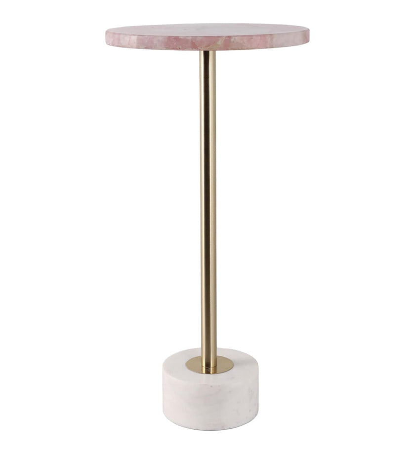 Duncan Pink Quartz Accent Table
