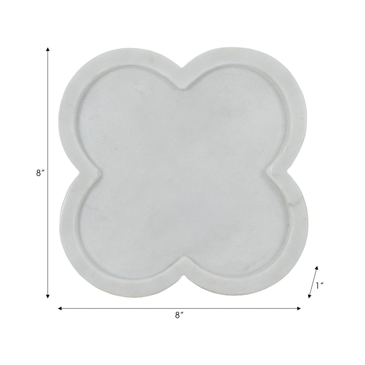 Sagebrook Home Dyer White Marble Trinket Tray Decorative Trays EV19384