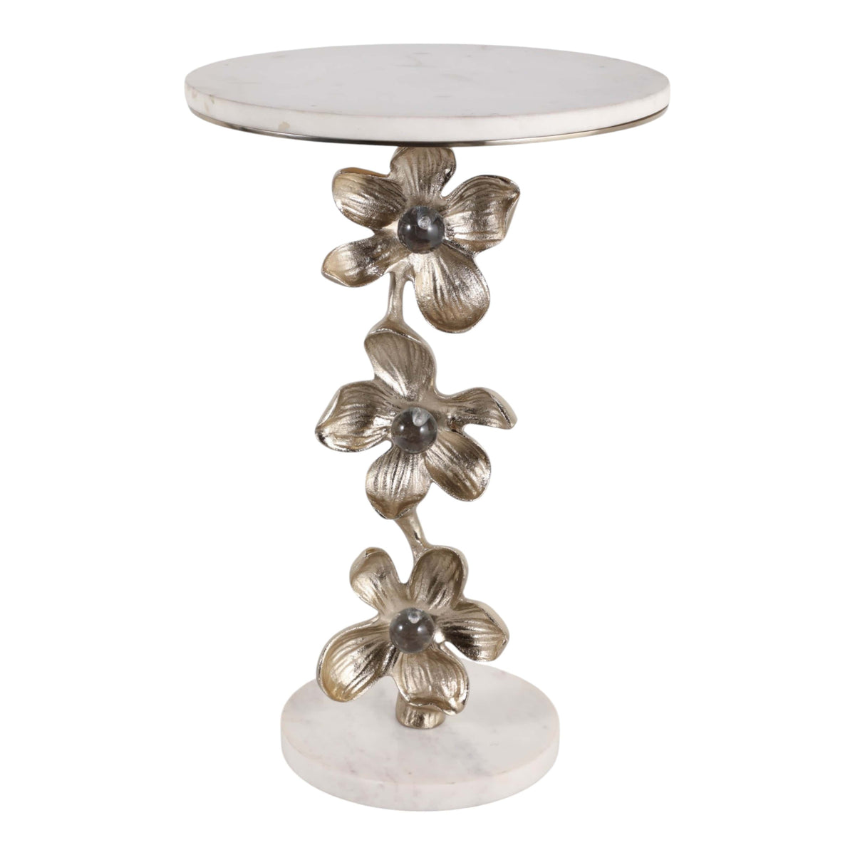 Sagebrook Home Ethanlake White Table Side Table EV23841