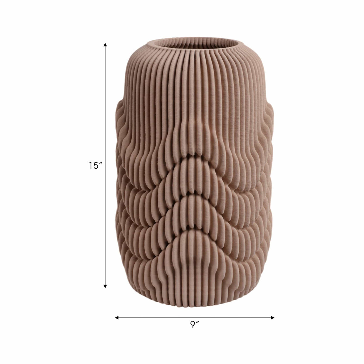 Sagebrook Home Ethos 3D Printed Porcelain Vase Vase
