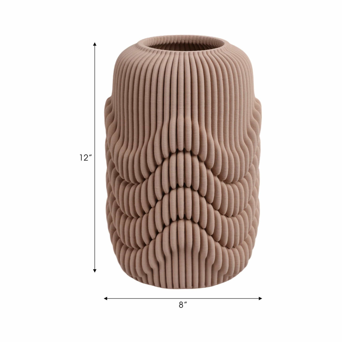 Sagebrook Home Ethos 3D Printed Porcelain Vase Vase